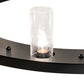 Meyda Lighting Loxley 42" 12-Light Textured Black Chandelier With Clear Seeded Shade Glass