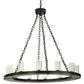 Meyda Lighting Loxley 42" 12-Light Timeless Bronze Chandelier With Clear Seeded Shade Glass