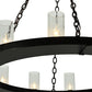 Meyda Lighting Loxley 42" 12-Light Timeless Bronze Chandelier With Clear Seeded Shade Glass