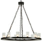 Meyda Lighting Loxley 42" 12-Light Timeless Bronze Chandelier With Clear Seeded Shade Glass