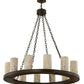 Meyda Lighting Loxley 42" 12-Light Timeless Bronze Chandelier With White and Moss Green Jadestone Shade