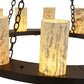 Meyda Lighting Loxley 42" 12-Light Timeless Bronze Chandelier With White and Moss Green Jadestone Shade