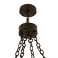 Meyda Lighting Loxley 42" 12-Light Timeless Bronze Chandelier With White and Moss Green Jadestone Shade