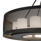 Meyda Lighting Loxley 42" 12-Light Timeless Bronze Golpe Chandelier With Whitestone Idalight Shade Glass