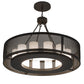 Meyda Lighting Loxley 42" 12-Light Timeless Bronze Golpe Chandelier With Whitestone Idalight Shade Glass