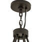 Meyda Lighting Loxley 42" 18-Light 2-Tier Chestnut Chandelier With Frosted Clear Shade Glass