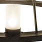 Meyda Lighting Loxley 42" 18-Light 2-Tier Chestnut Chandelier With Frosted Clear Shade Glass