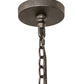 Meyda Lighting Loxley 42" 18-Light Golden Bronze Chandelier With Clear Frosted Shade Glass