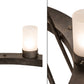 Meyda Lighting Loxley 42" 18-Light Golden Bronze Chandelier With Clear Frosted Shade Glass