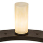 Meyda Lighting Loxley 42" 20-Light 2-Tier Wrought Iron Chandelier With Creme Carrara Idalight Shade