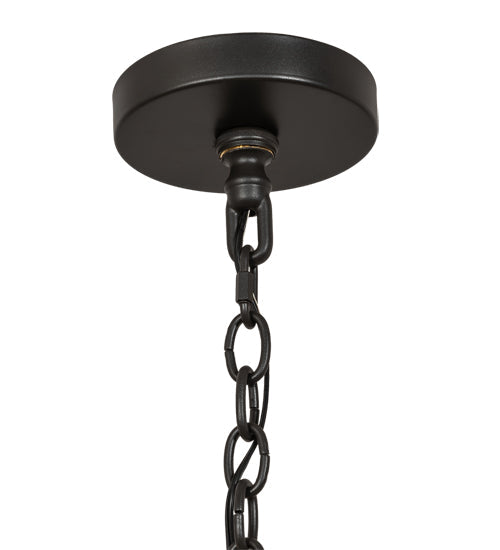 Meyda Lighting Loxley 42" 20-Light 2-Tier Wrought Iron Chandelier With Creme Carrara Idalight Shade