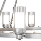 Meyda Lighting Loxley 46" 12-Light LED Sparkle Silver Cayuga Chandelier With Clear & White Shade Glass