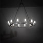 Meyda Lighting Loxley 46" 12-Light LED Sparkle Silver Cayuga Chandelier With Clear & White Shade Glass