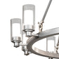 Meyda Lighting Loxley 46" 12-Light LED Sparkle Silver Cayuga Chandelier With Clear & White Shade Glass
