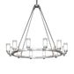 Meyda Lighting Loxley 46" 12-Light LED Sparkle Silver Cayuga Chandelier With Clear & White Shade Glass