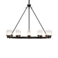 Meyda Lighting Loxley 46" 12-Light Textured Black Cayuga Chandelier With Clear Shade Glass
