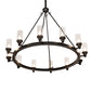 Meyda Lighting Loxley 46" 12-Light Textured Black Cayuga Chandelier With Clear Shade Glass