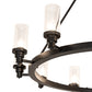 Meyda Lighting Loxley 46" 12-Light Textured Black Cayuga Chandelier With Clear Shade Glass