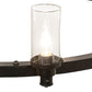 Meyda Lighting Loxley 46" 12-Light Textured Black Cayuga Chandelier With Clear Shade Glass