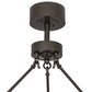 Meyda Lighting Loxley 46" 6-Light Bronze Needham Chandelier With White Statuario Idalight Shade
