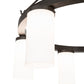 Meyda Lighting Loxley 46" 6-Light Bronze Needham Chandelier With White Statuario Idalight Shade