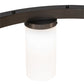 Meyda Lighting Loxley 46" 6-Light Bronze Needham Chandelier With White Statuario Idalight Shade