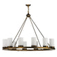 Meyda Lighting Loxley 48" 12-Light Antique Copper Chandelier With White Shade Glass