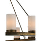 Meyda Lighting Loxley 48" 12-Light Antique Copper Chandelier With White Shade Glass