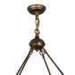 Meyda Lighting Loxley 48" 12-Light Antique Copper Chandelier With White Shade Glass