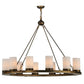 Meyda Lighting Loxley 48" 12-Light Antique Copper Chandelier With White Statuario Idalight Shade