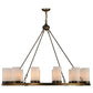 Meyda Lighting Loxley 48" 12-Light Antique Copper Chandelier With White Statuario Idalight Shade