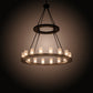 Meyda Lighting Loxley 48" 16-Light 2-Tier Timeless Bronze Chandelier With Clear Seeded Shade Glass