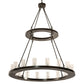 Meyda Lighting Loxley 48" 16-Light 2-Tier Timeless Bronze Chandelier With Clear Seeded Shade Glass