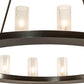 Meyda Lighting Loxley 48" 16-Light 2-Tier Timeless Bronze Chandelier With Clear Seeded Shade Glass