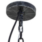 Meyda Lighting Loxley 48" 16-Light Antique Irongate Chandelier With Green & Blue Jadestone Shade
