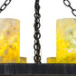 Meyda Lighting Loxley 48" 16-Light Antique Irongate Chandelier With Green & Blue Jadestone Shade