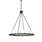 Meyda Lighting Loxley 48" 16-Light Blackwash Chandelier With Clear Frosted Shade Glass