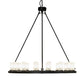 Meyda Lighting Loxley 48" 16-Light Blackwash Chandelier With Clear Frosted Shade Glass