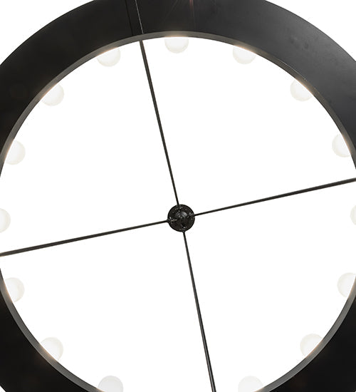 Meyda Lighting Loxley 48" 16-Light Blackwash Chandelier With Clear Frosted Shade Glass