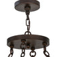 Meyda Lighting Loxley 48" 16-Light Mahogany Bronze Chandelier With Amber Glass Shade