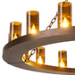 Meyda Lighting Loxley 48" 16-Light Mahogany Bronze Chandelier With Amber Glass Shade