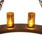 Meyda Lighting Loxley 48" 16-Light Mahogany Bronze Chandelier With Amber Glass Shade