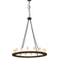 Meyda Lighting Loxley 48" 16-Light Oil Rubbed Bronze Chandelier With Clear Frosted Shade Glass