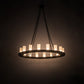 Meyda Lighting Loxley 48" 16-Light Oil Rubbed Bronze Chandelier With Clear Frosted Shade Glass