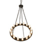 Meyda Lighting Loxley 48" 16-Light Oil Rubbed Bronze Chandelier With Clear Frosted Shade Glass
