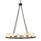 Meyda Lighting Loxley 48" 16-Light Oil Rubbed Bronze Chandelier With Clear Frosted Shade Glass
