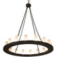 Meyda Lighting Loxley 48" 16-Light Oil Rubbed Bronze Chandelier With Clear Frosted Shade Glass