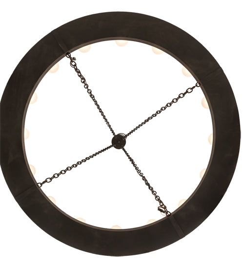Meyda Lighting Loxley 48" 16-Light Oil Rubbed Bronze Chandelier With Clear Frosted Shade Glass