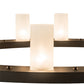 Meyda Lighting Loxley 48" 16-Light Oil Rubbed Bronze Chandelier With Clear Frosted Shade Glass
