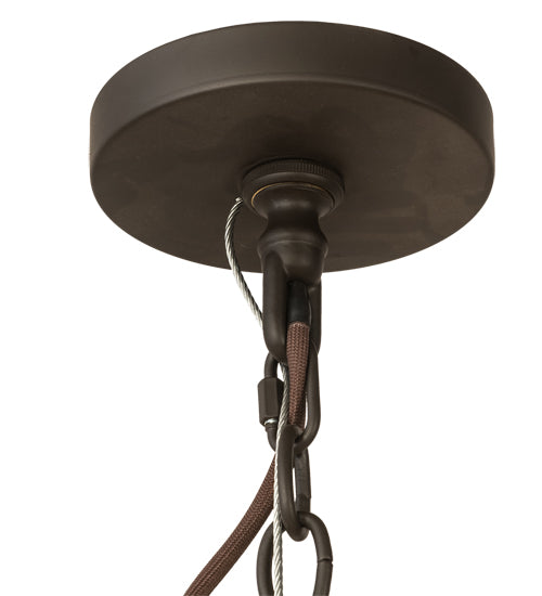 Meyda Lighting Loxley 48" 16-Light Oil Rubbed Bronze Chandelier With Clear Frosted Shade Glass